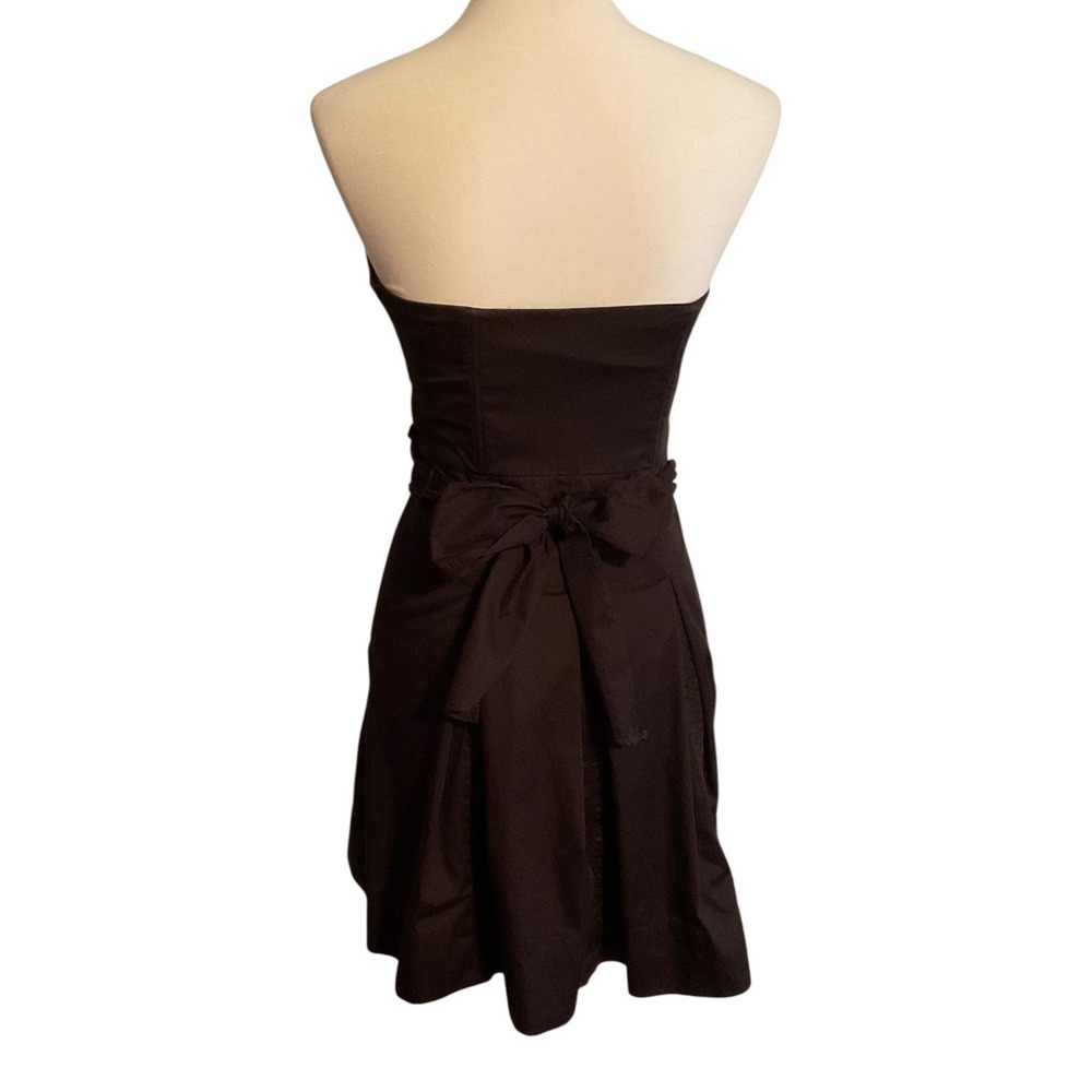 Y2K The Limited Strapless Fit and Flare Cocktail Dress Womens 4 Brown Cotton - Picture 2 of 13